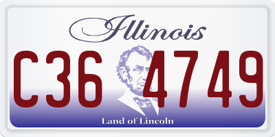 IL license plate C364749