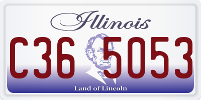 IL license plate C365053