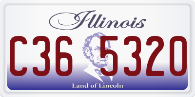 IL license plate C365320