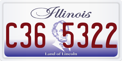 IL license plate C365322