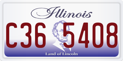 IL license plate C365408
