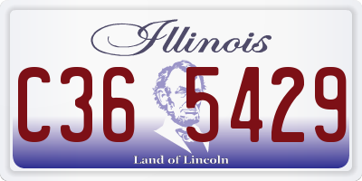 IL license plate C365429