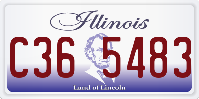 IL license plate C365483