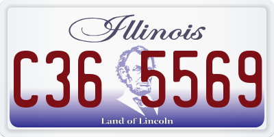 IL license plate C365569