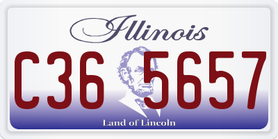 IL license plate C365657