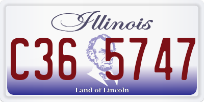 IL license plate C365747