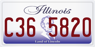 IL license plate C365820