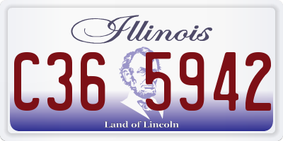IL license plate C365942