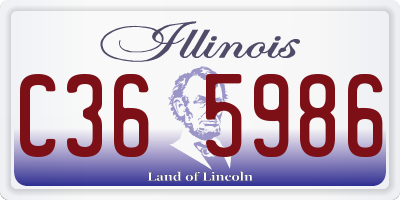 IL license plate C365986