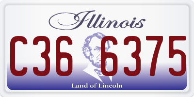 IL license plate C366375