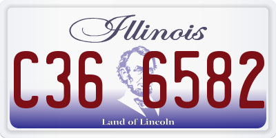 IL license plate C366582