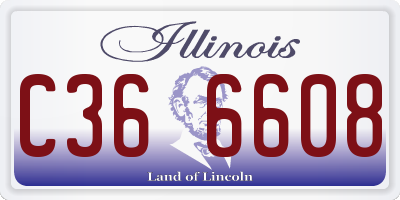 IL license plate C366608