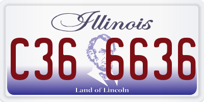 IL license plate C366636