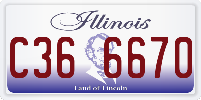 IL license plate C366670