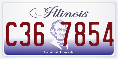 IL license plate C367854