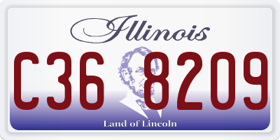 IL license plate C368209