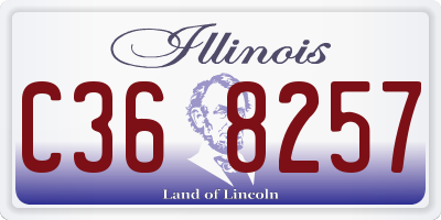 IL license plate C368257