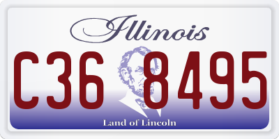 IL license plate C368495