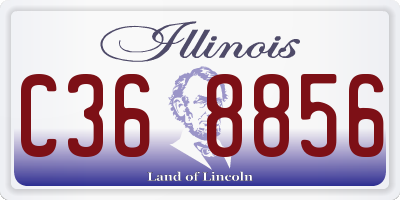 IL license plate C368856