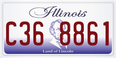 IL license plate C368861