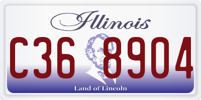 IL license plate C368904