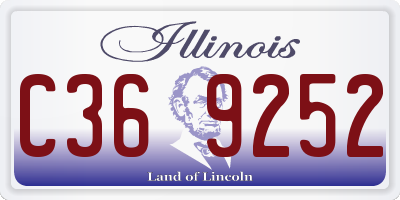 IL license plate C369252