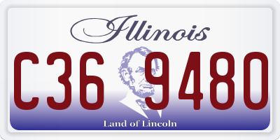 IL license plate C369480