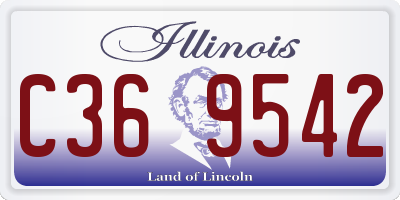 IL license plate C369542