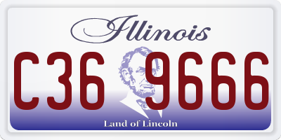 IL license plate C369666
