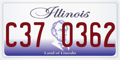 IL license plate C370362