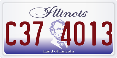 IL license plate C374013