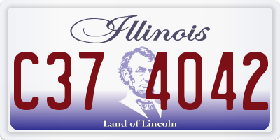IL license plate C374042