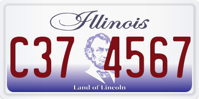 IL license plate C374567