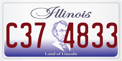 IL license plate C374833