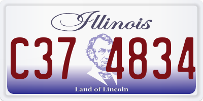 IL license plate C374834