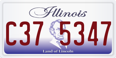 IL license plate C375347