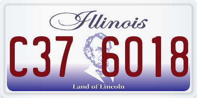 IL license plate C376018