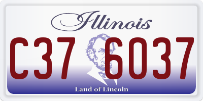 IL license plate C376037