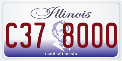 IL license plate C378000