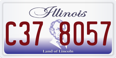 IL license plate C378057