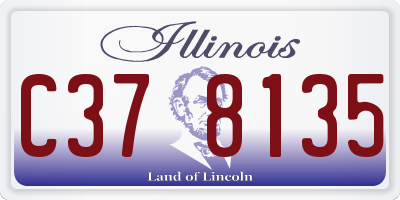 IL license plate C378135