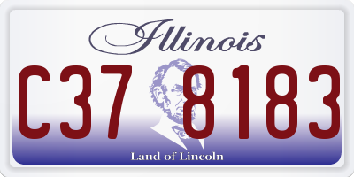 IL license plate C378183