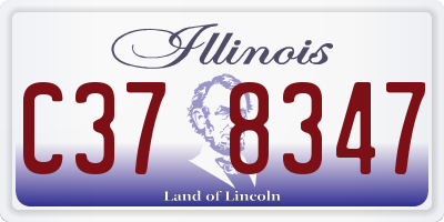 IL license plate C378347