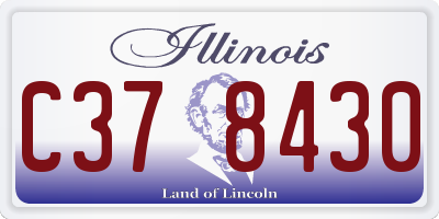 IL license plate C378430