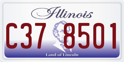 IL license plate C378501