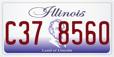 IL license plate C378560