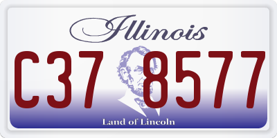 IL license plate C378577