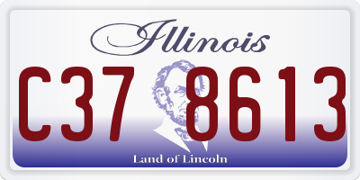 IL license plate C378613
