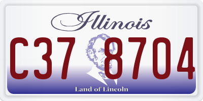 IL license plate C378704