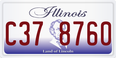 IL license plate C378760
